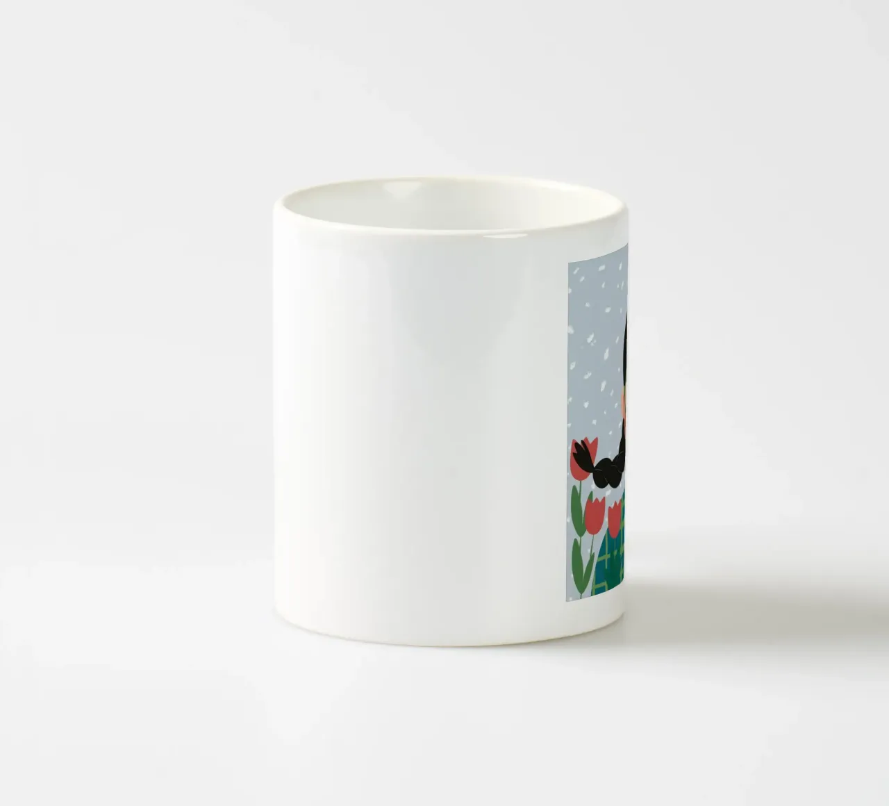 Tulipano Plaid Innocence tazza in ceramica da Rain Balance