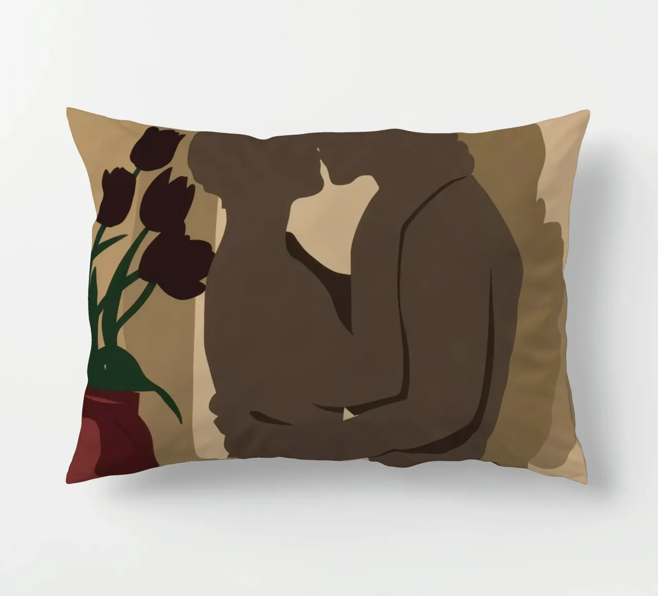 Abbraccio d'amore in ombra cuscino da Giant Foxs