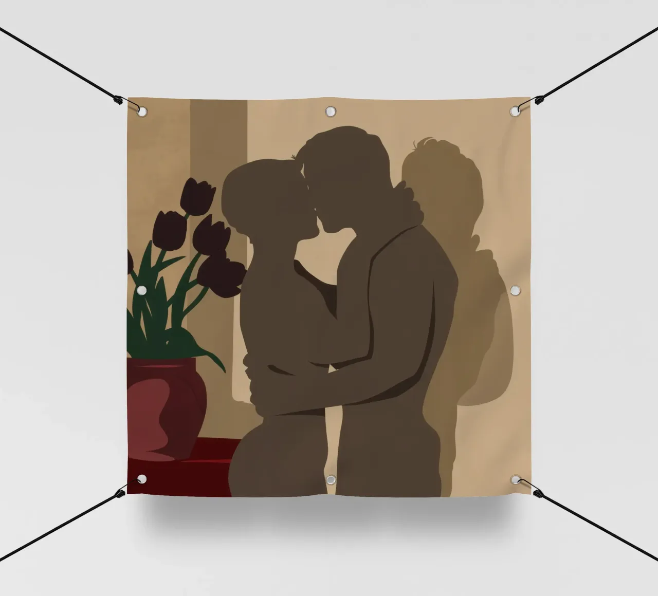 Abbraccio d'amore in ombra telo in pvc da Giant Foxs