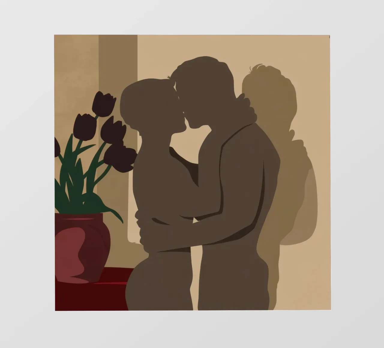 Abbraccio d'amore in ombra telo in pvc da Giant Foxs