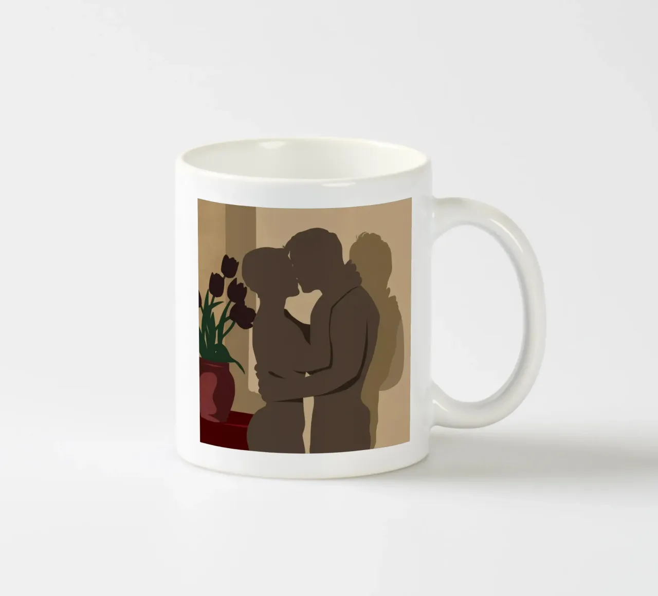 Abbraccio d'amore in ombra tazza in ceramica da Giant Foxs