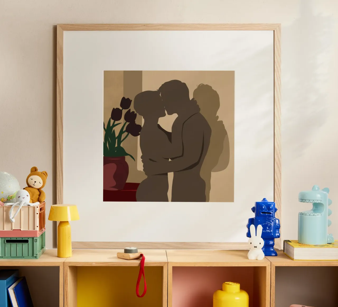 Abbraccio d'amore in ombra carta hahnemühle da Giant Foxs