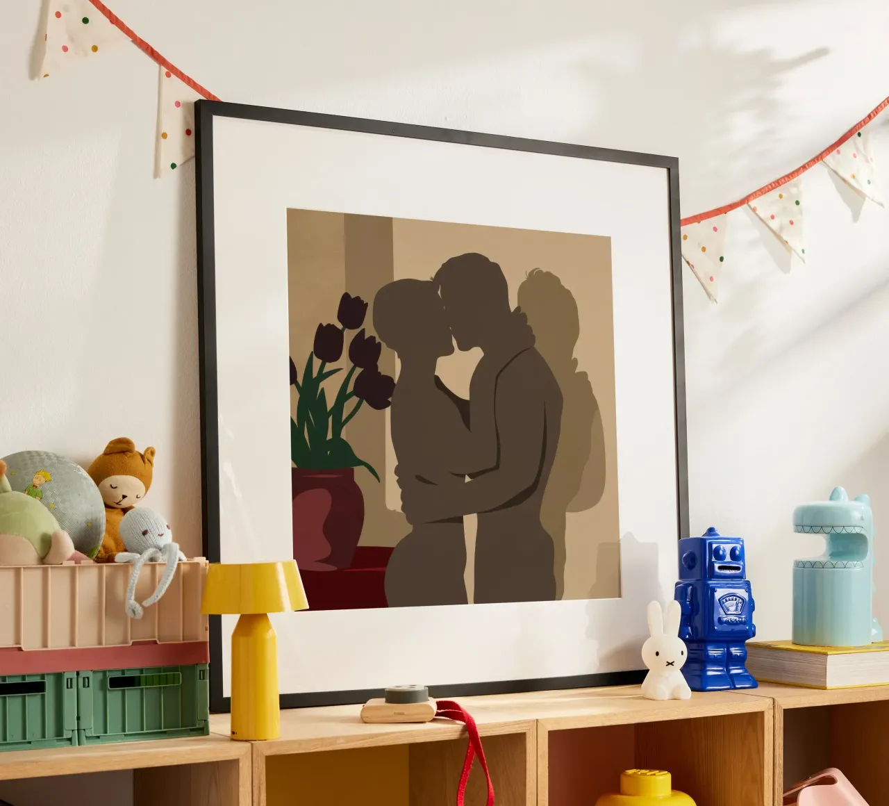 Abbraccio d'amore in ombra carta hahnemühle da Giant Foxs