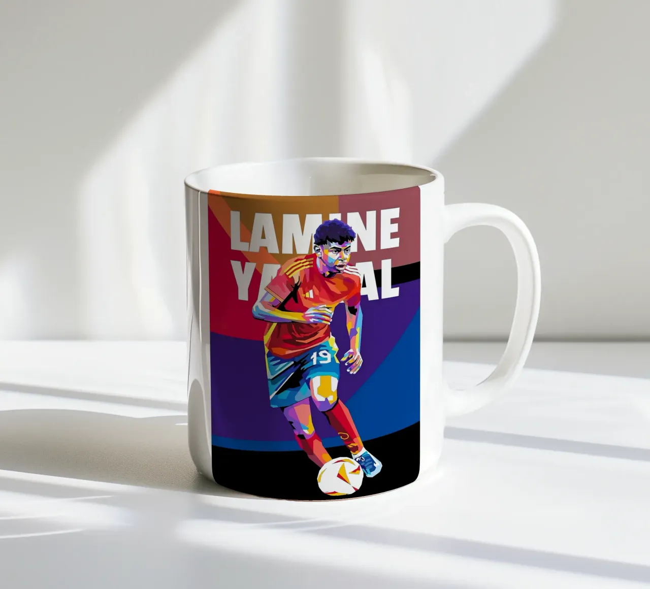 L.yamal Spagna tazza in ceramica da Gust Sporer FOTBALL