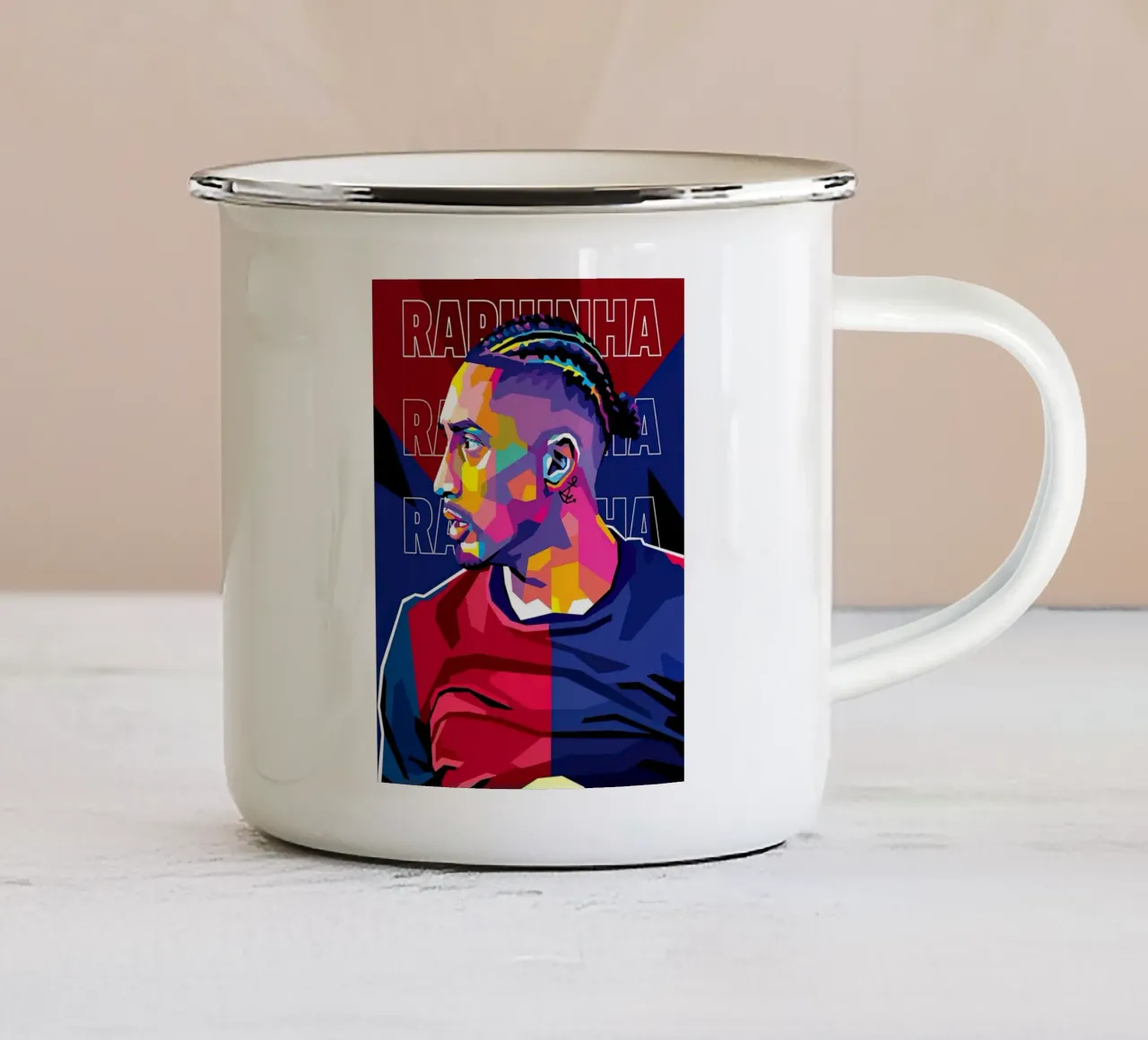 Bc Raphinha tazza in smalto da Gust Sporer FOTBALL