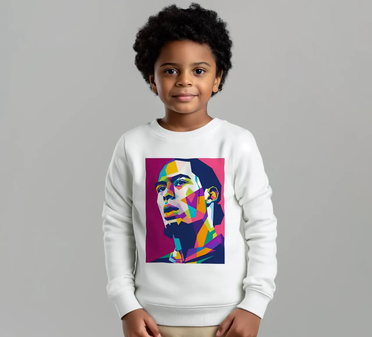 Virgil Van Dijk Style Face sudadera para niño de Gust Sporer FOTBALL