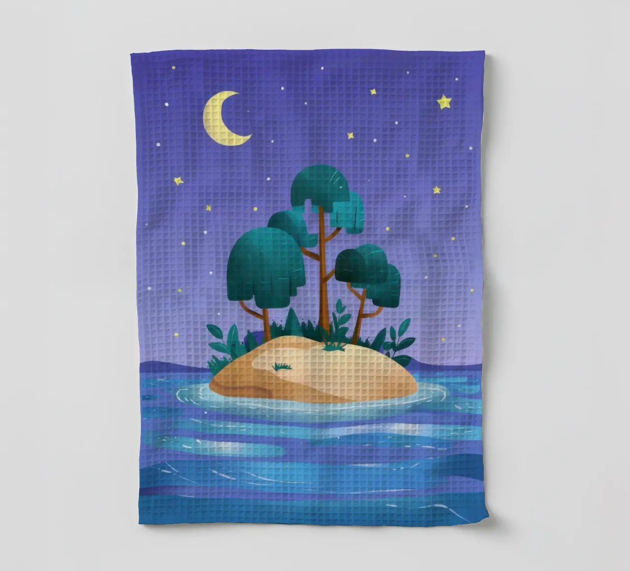 Oasi dell'isola di Nocturne canovaccio da cucina da Giant Foxs