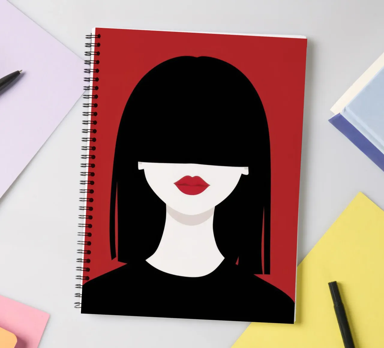 Noir Bob Simplicity spiral notebook by Rain Balance
