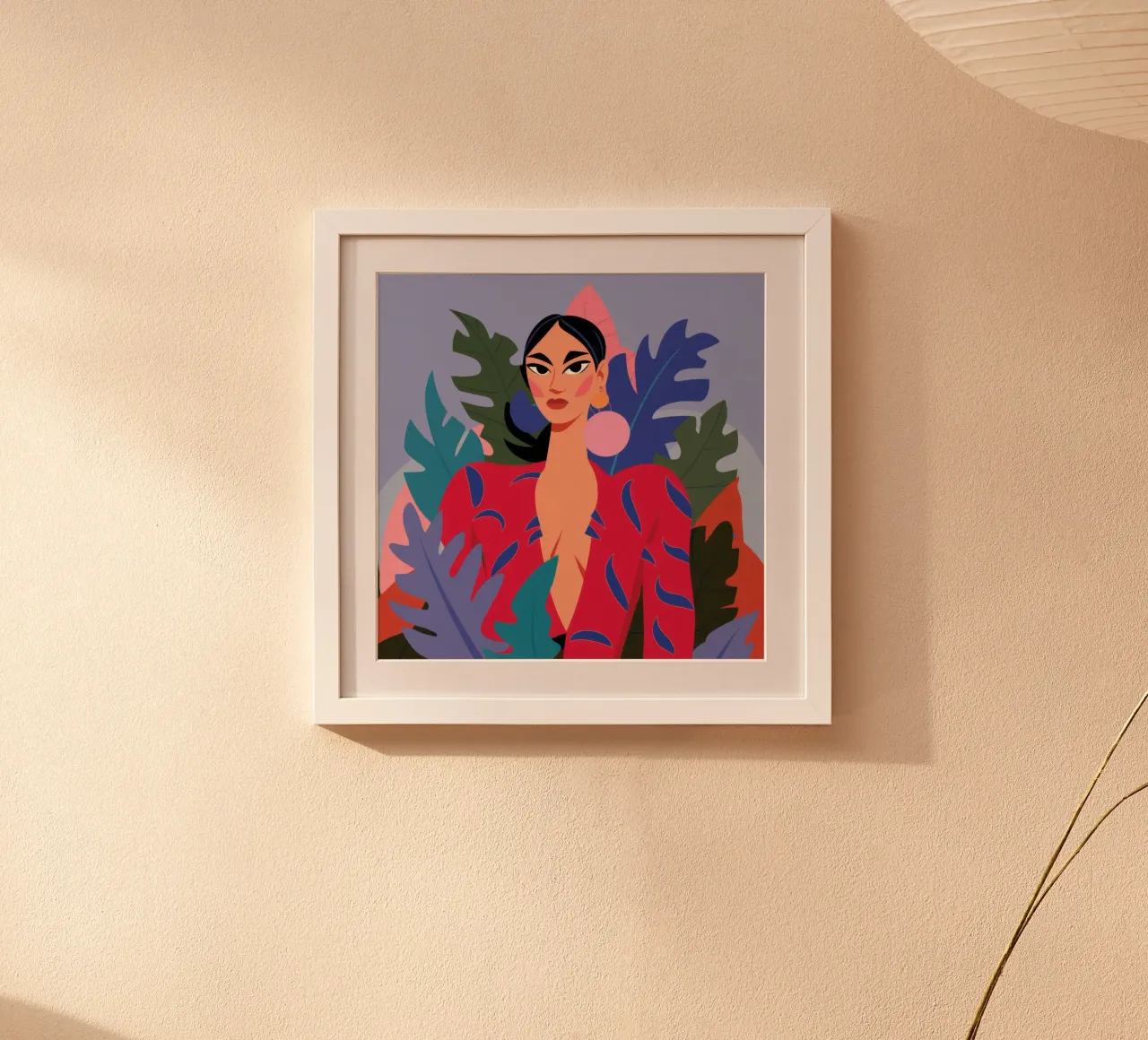 Jungle Diva Poise poster con telaio in plastica da Ink Pulse