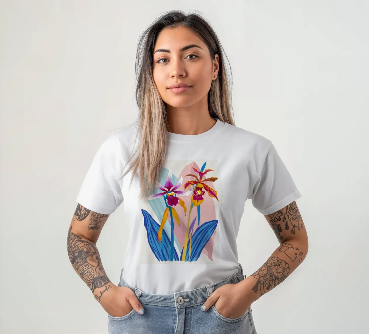 Orchidea Splendore Esotico t-shirt da Ink Pulse
