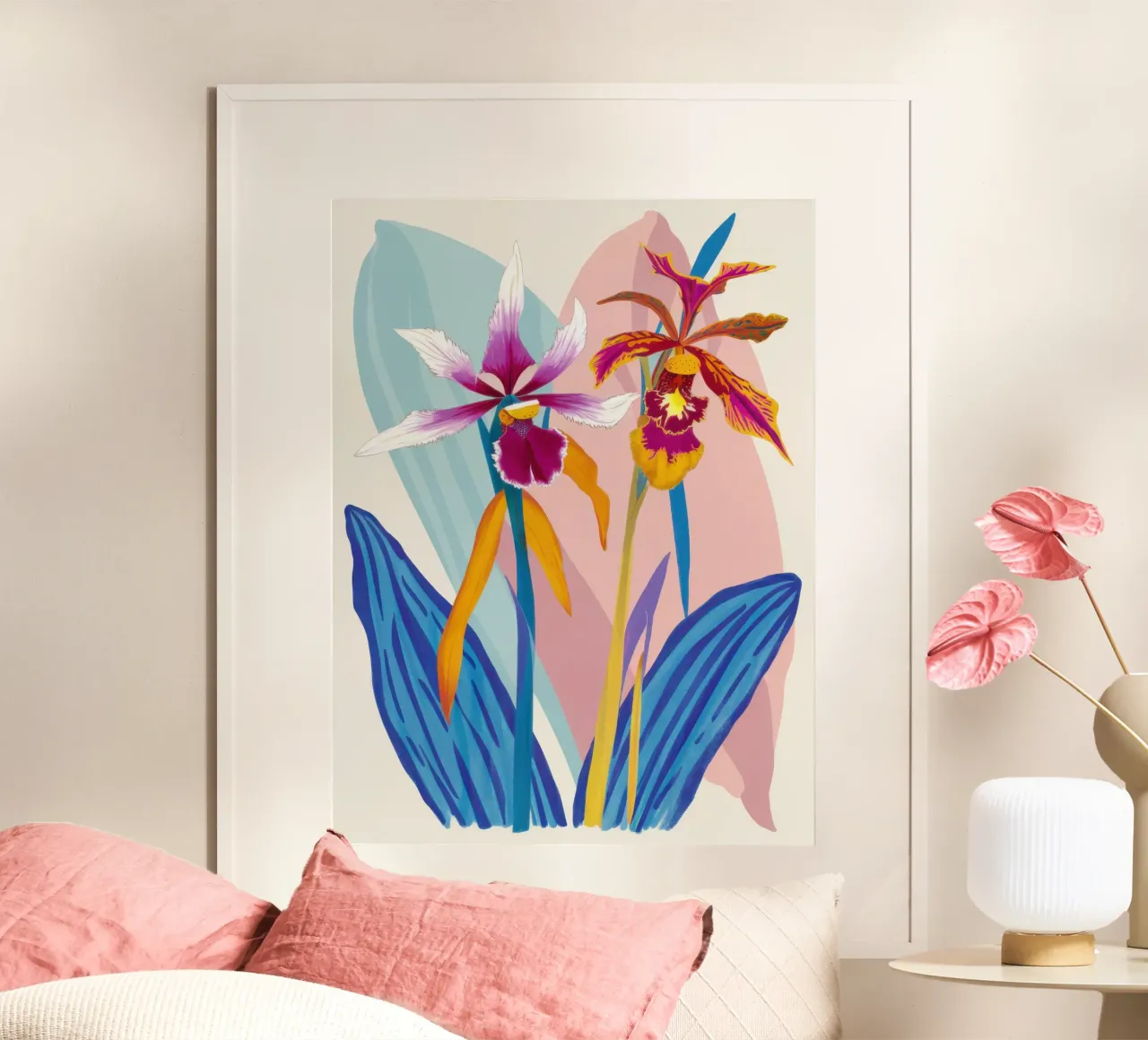 Orchidea Splendore Esotico poster da Ink Pulse