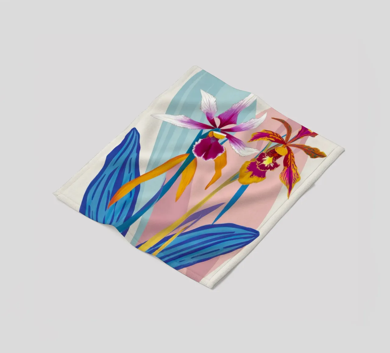 Orchidea Splendore Esotico coperta in pile da Ink Pulse