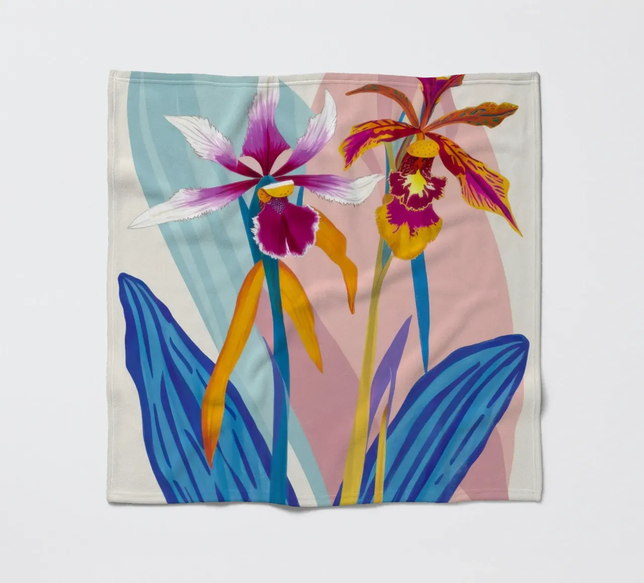 Orchidea Splendore Esotico coperta in pile da Ink Pulse