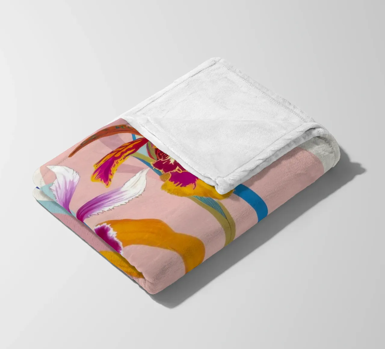 Orchidea Splendore Esotico coperta in pile da Ink Pulse