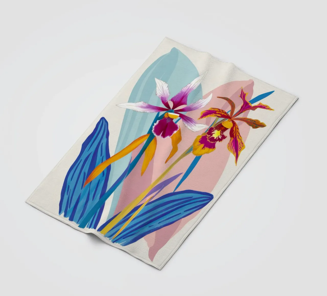 Orchidea Splendore Esotico coperta in pile da Ink Pulse