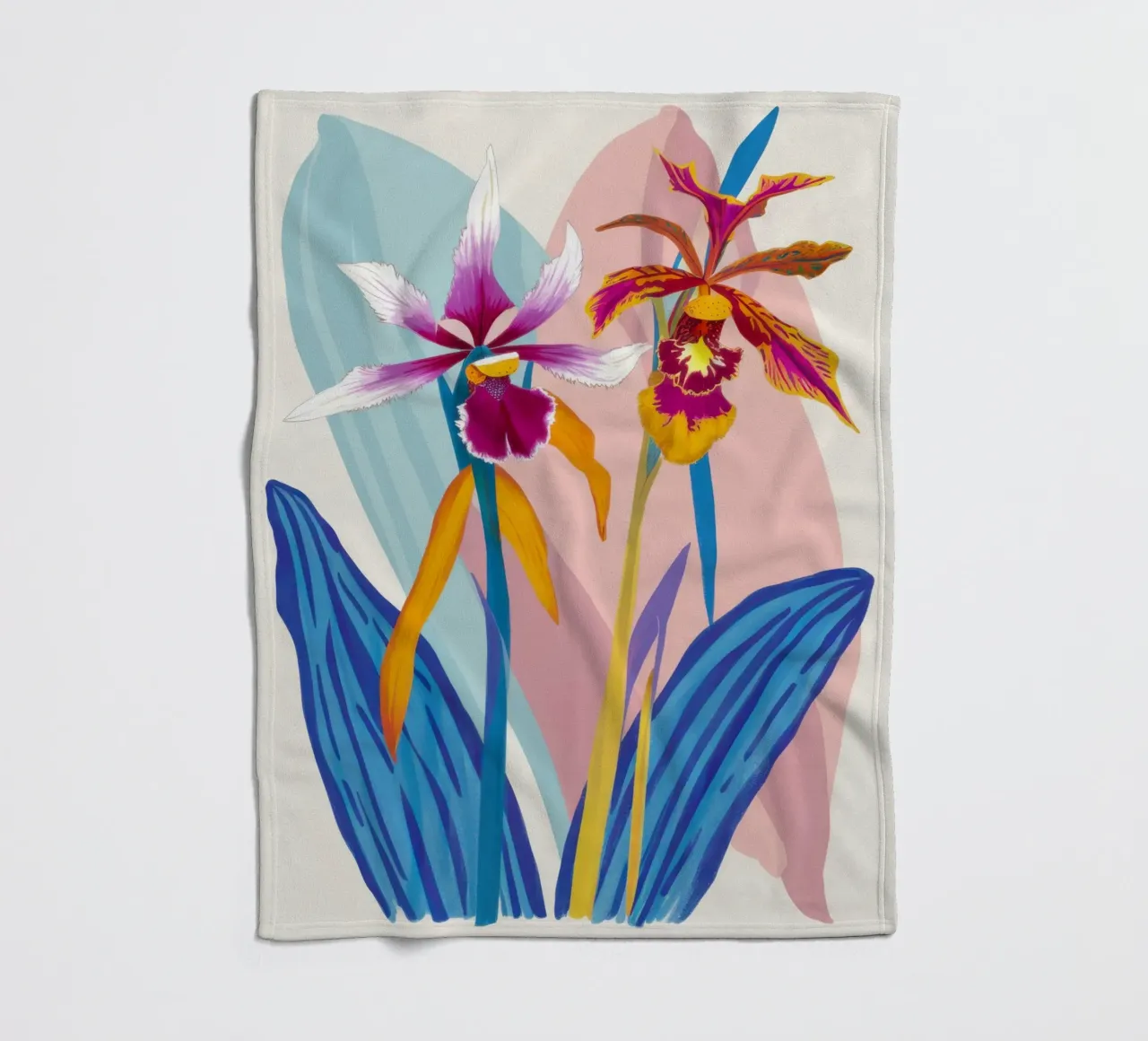 Orchidea Splendore Esotico coperta in pile da Ink Pulse