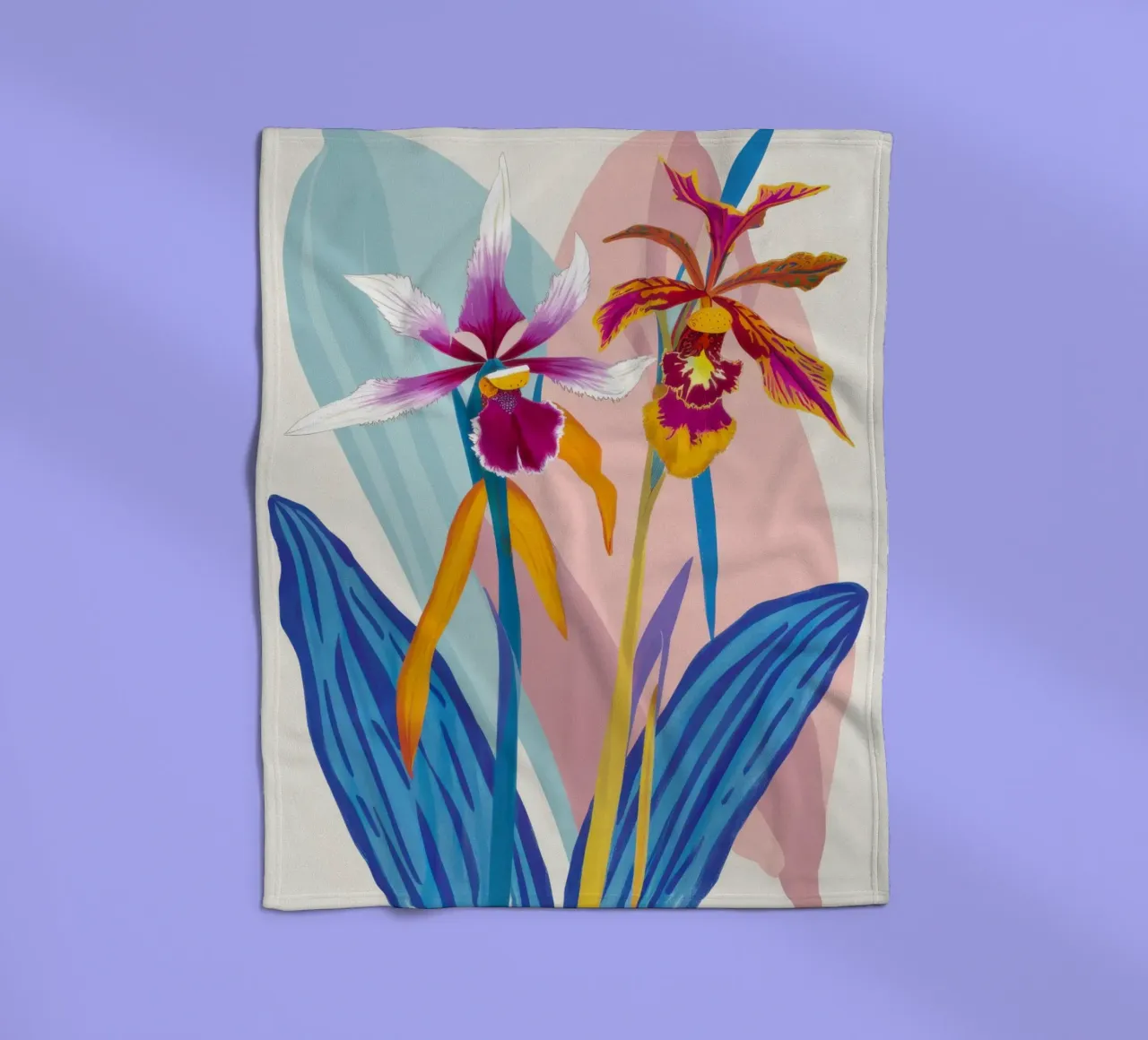 Orchidea Splendore Esotico coperta in pile da Ink Pulse