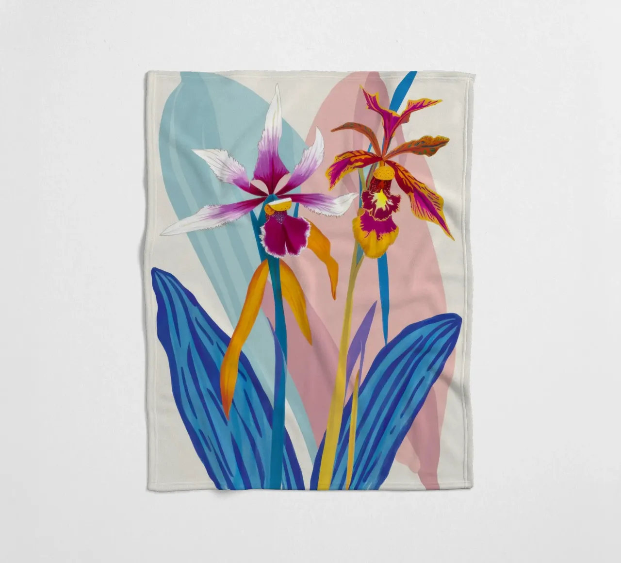 Orchidea Splendore Esotico coperta in pile da Ink Pulse