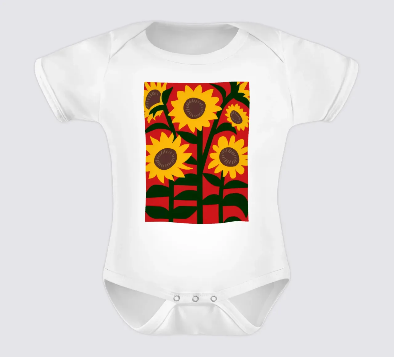 Girasole d'oro Quiete body neonato maniche corte da Giant Foxs
