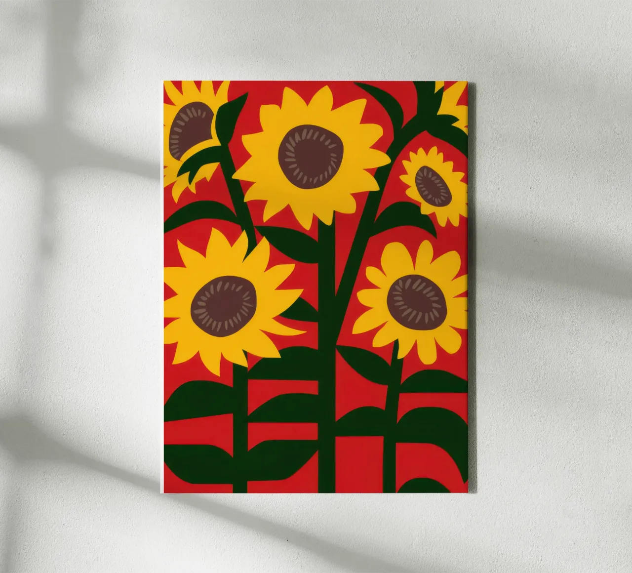 Girasole d'oro Quiete tela con Cornice a cassetta da Giant Foxs