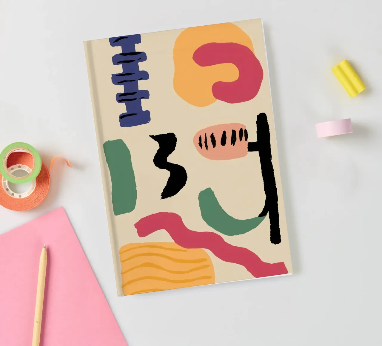 Abstract Earthly Glyphs notebook by Ink Pulse