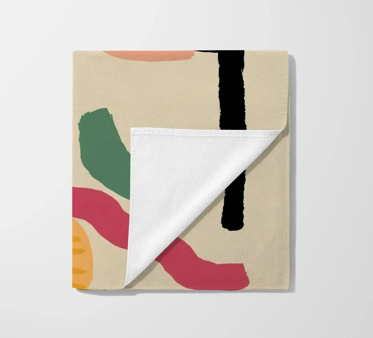 Abstract Earthly Glyphs beach towel by Ink Pulse
