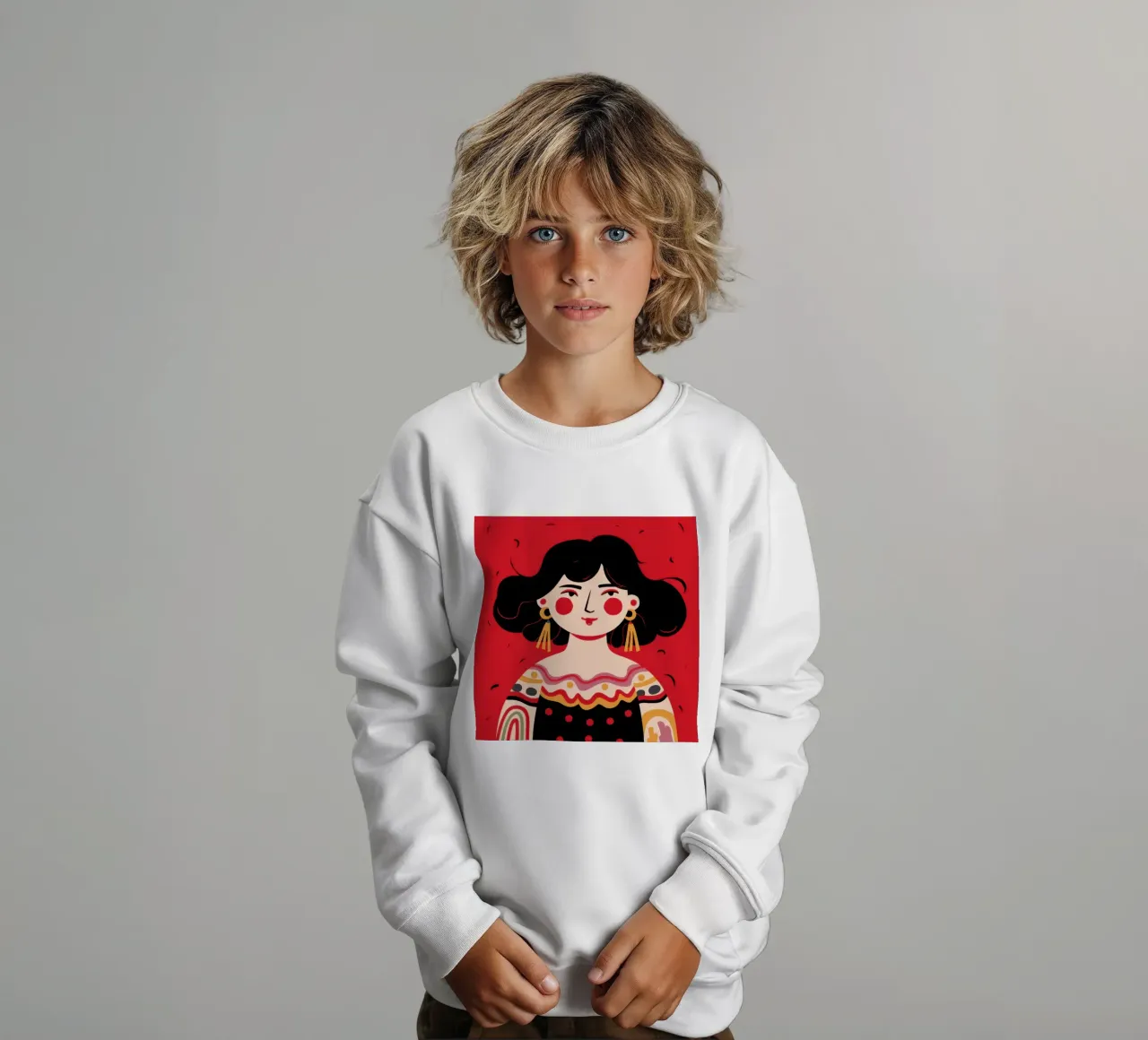 Il sorriso radioso del folklore felpa bambino da Rain Balance