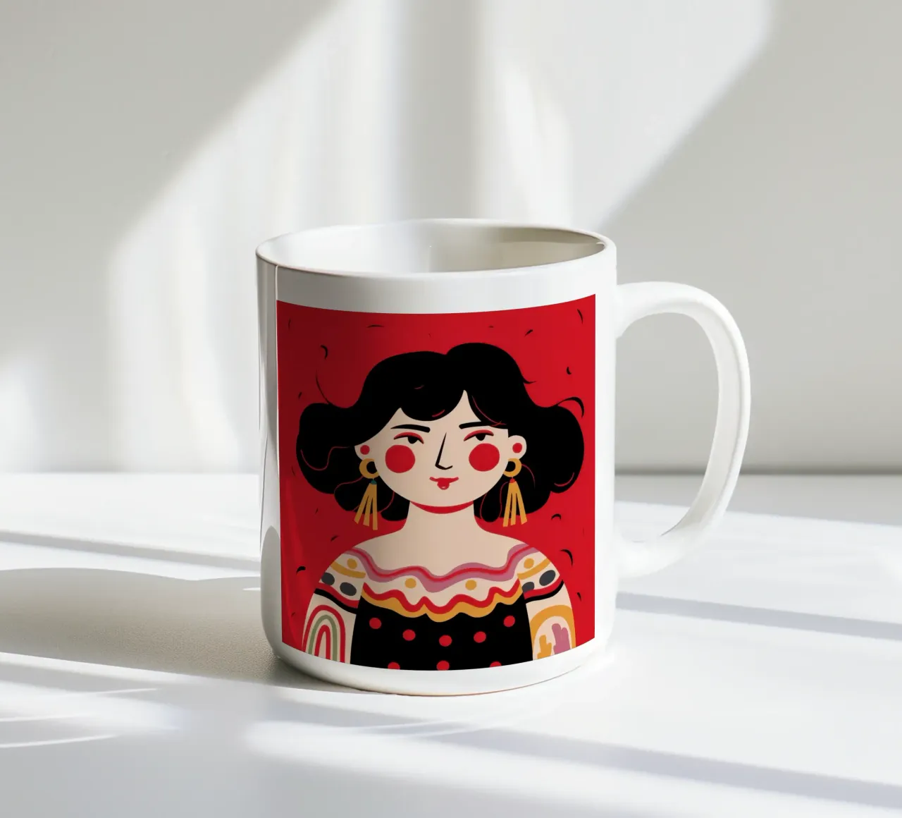 Il sorriso radioso del folklore tazza in ceramica da Rain Balance