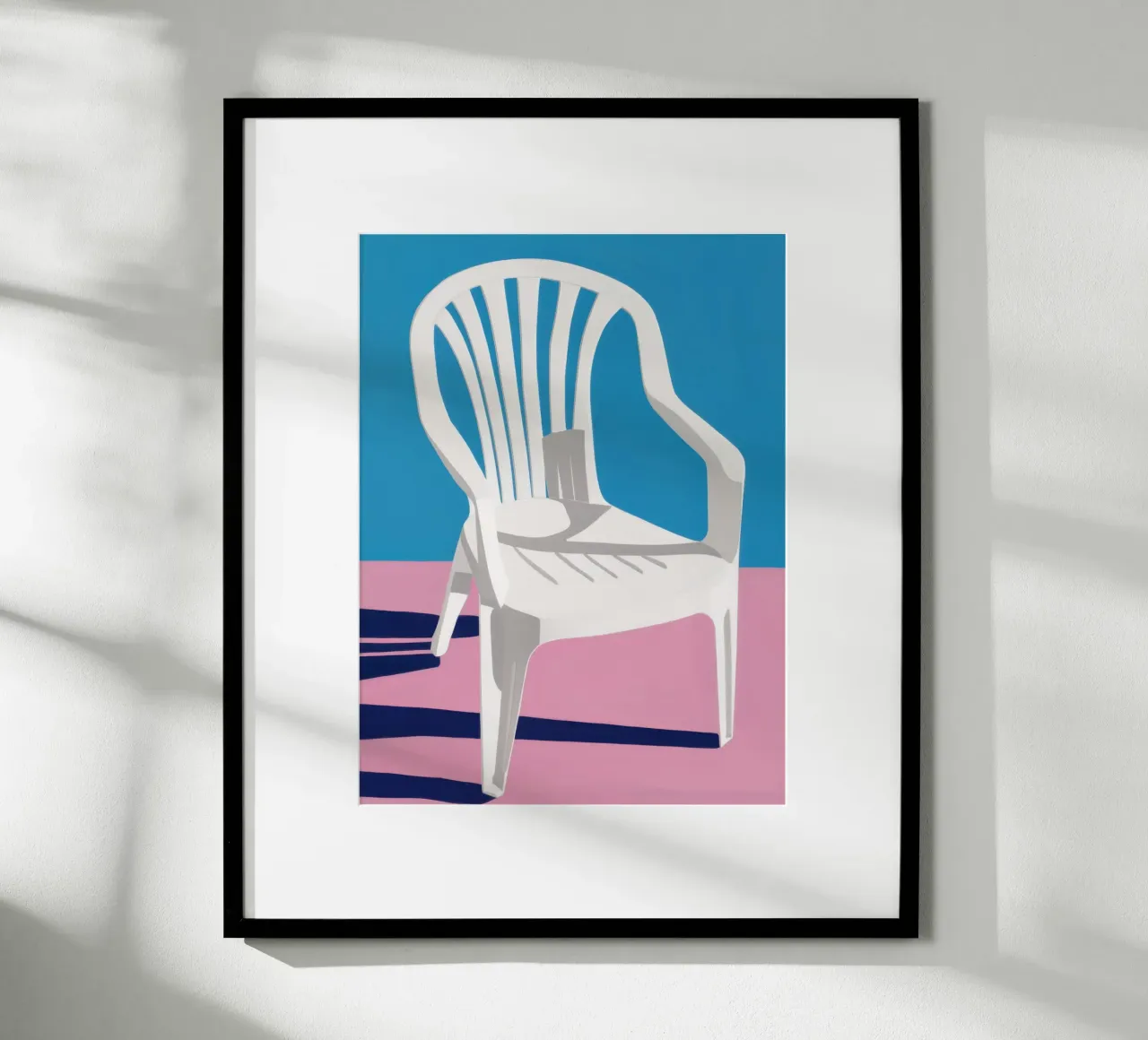 Sedia pastello Solitudine poster con telaio in alluminio da Giant Foxs