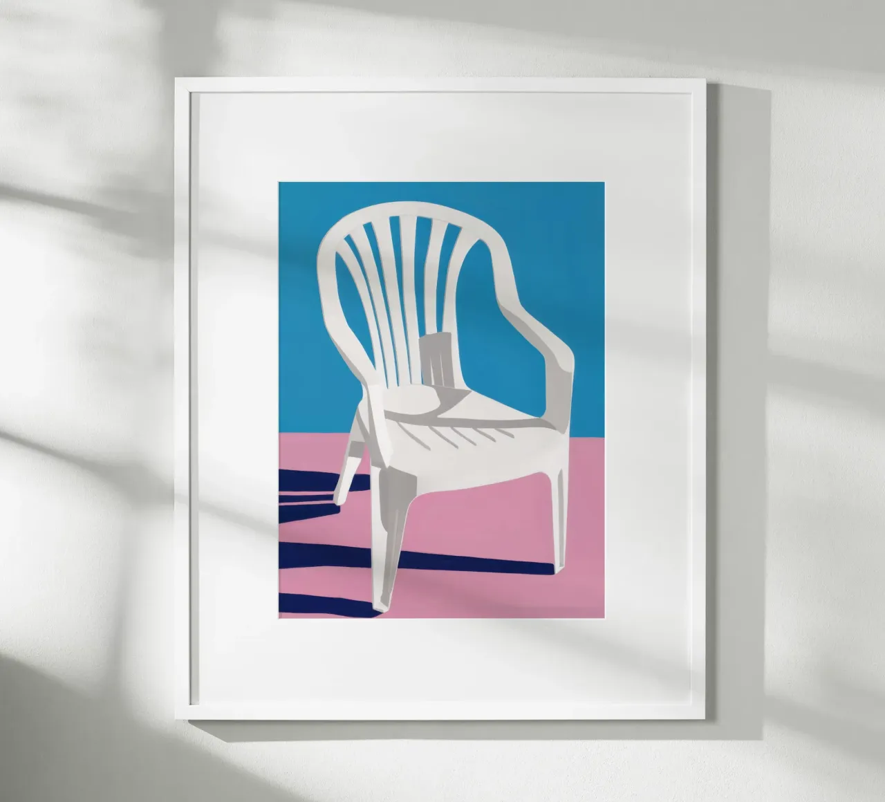 Sedia pastello Solitudine poster con telaio in alluminio da Giant Foxs