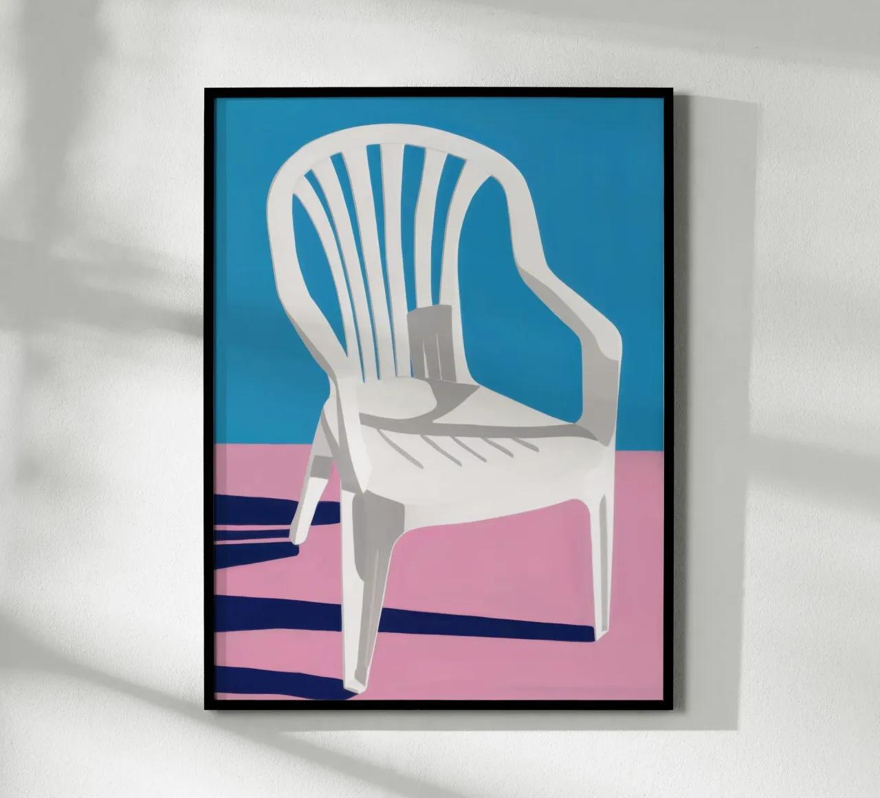 Sedia pastello Solitudine poster con telaio in alluminio da Giant Foxs
