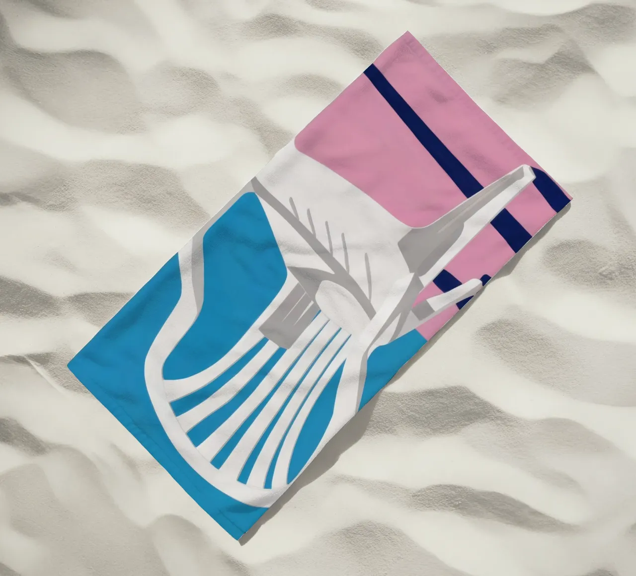 Pastel Chair Solitude beach towel by Giant Foxs