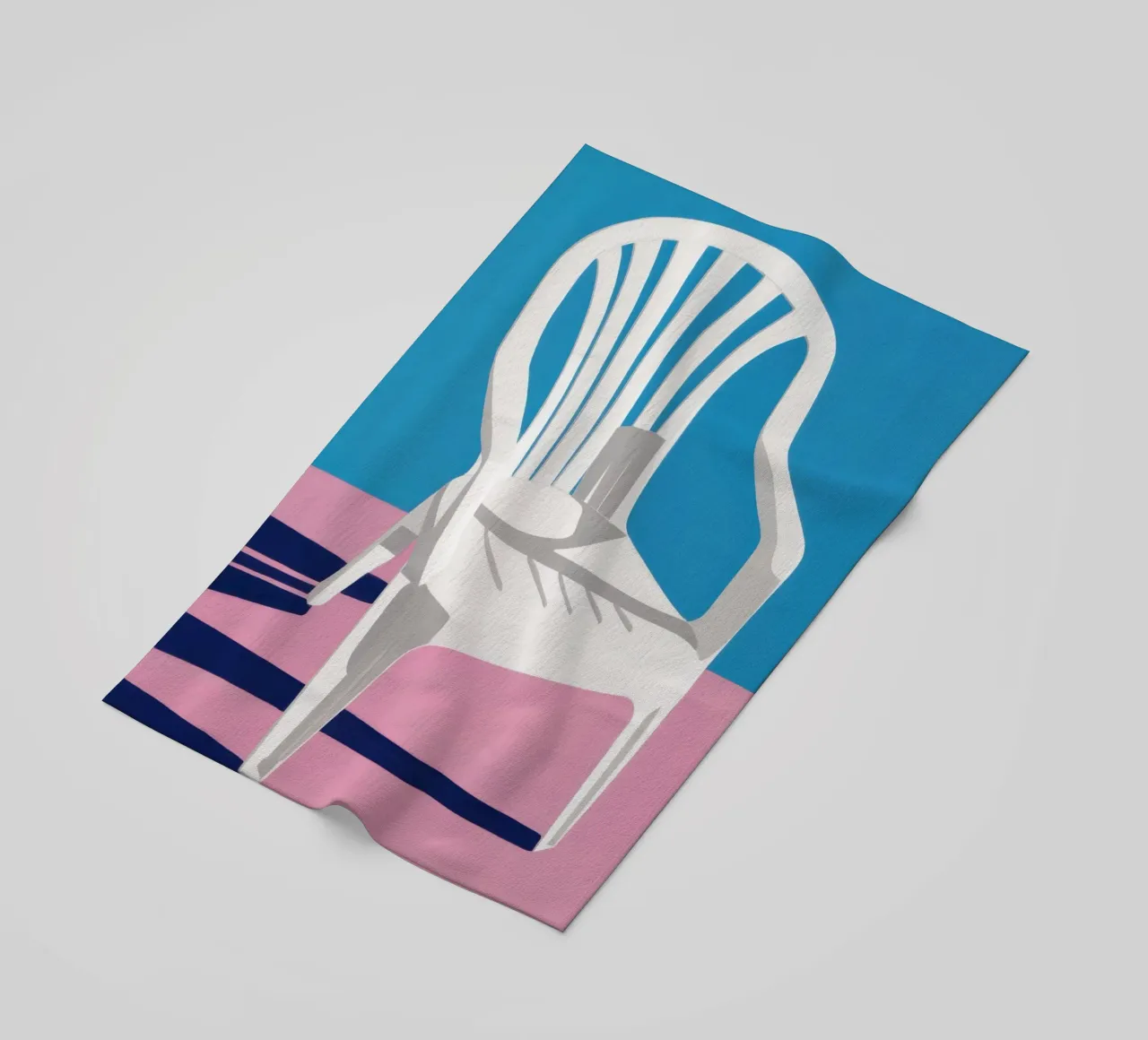 Pastel Chair Solitude beach towel by Giant Foxs