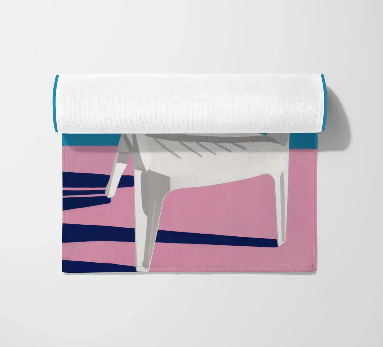 Pastel Chair Solitude beach towel by Giant Foxs