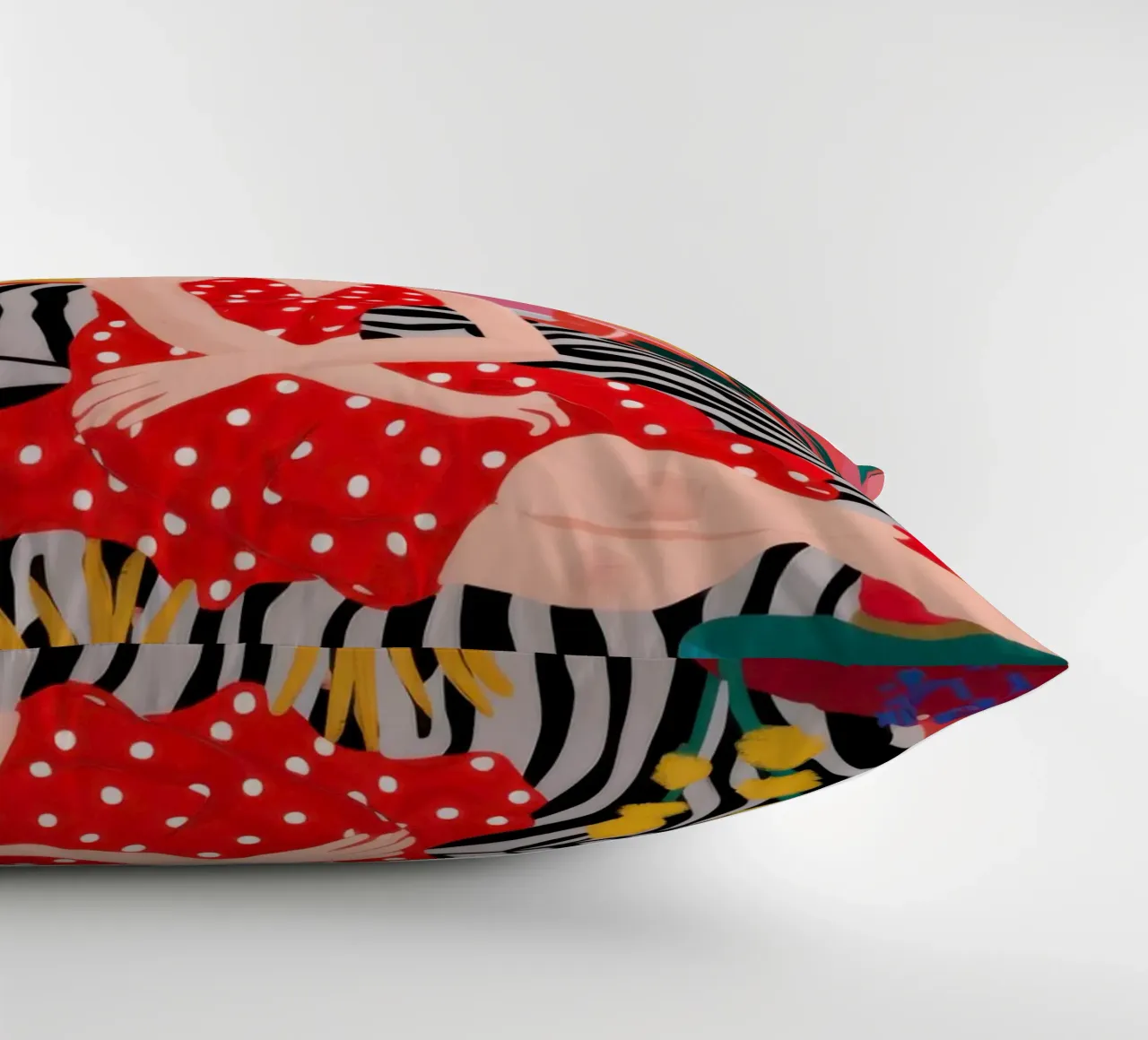 Maximalist Zebra Lounge decorative cushion by Ink Pulse