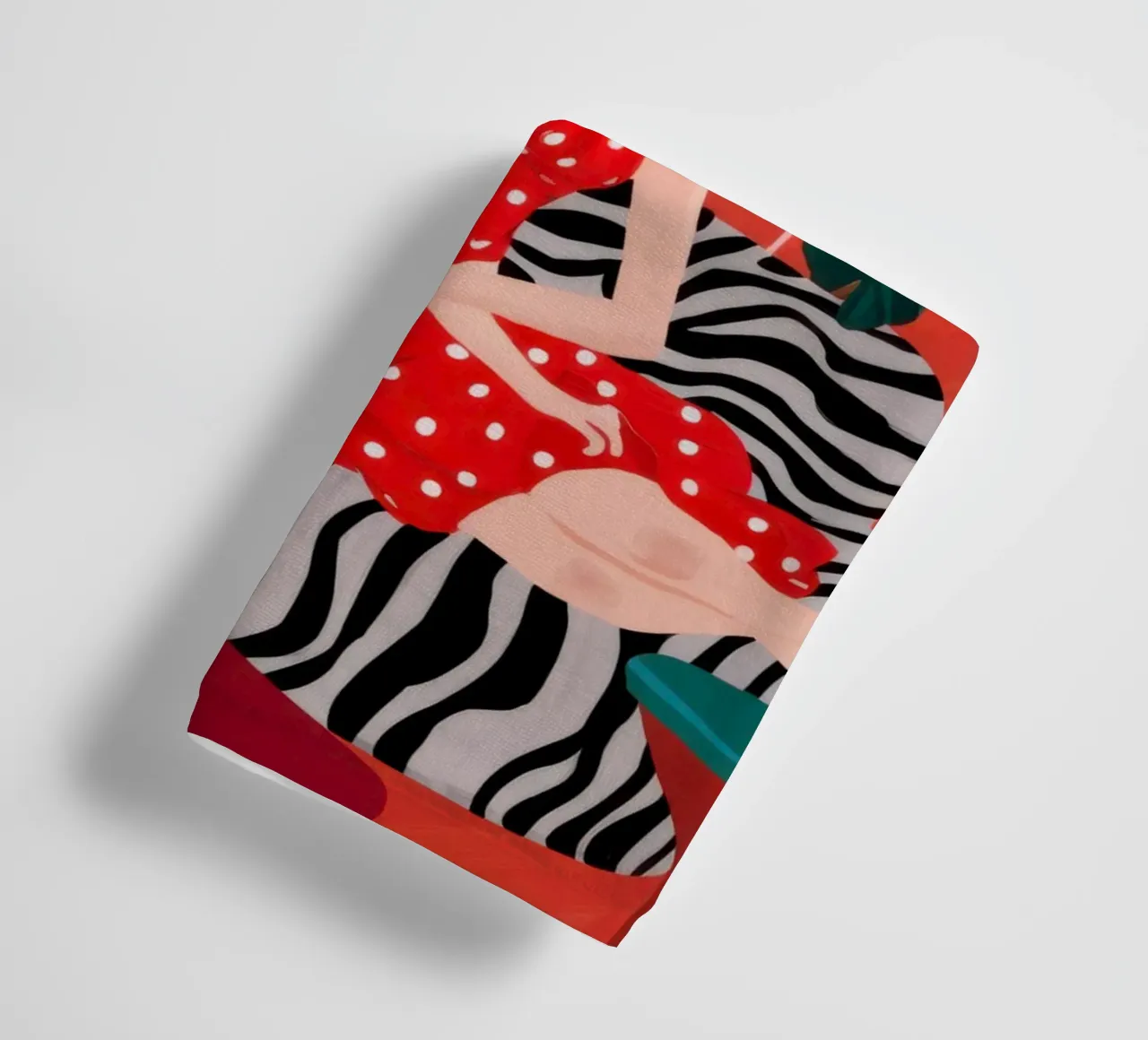 Maximalist Zebra Lounge towel by Ink Pulse
