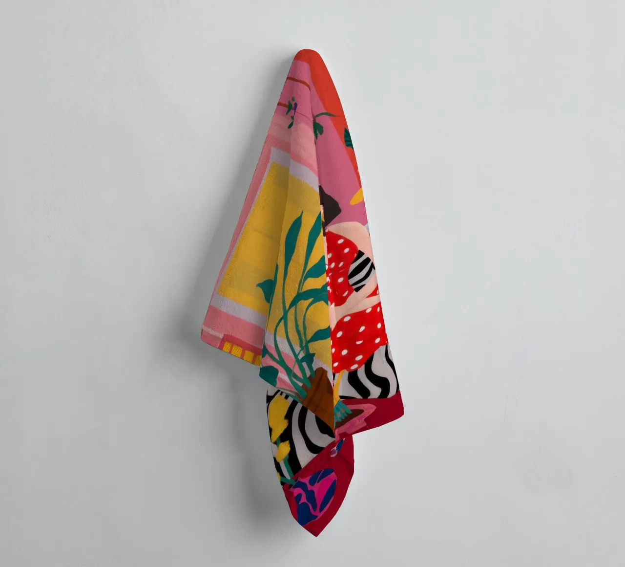 Maximalist Zebra Lounge towel by Ink Pulse