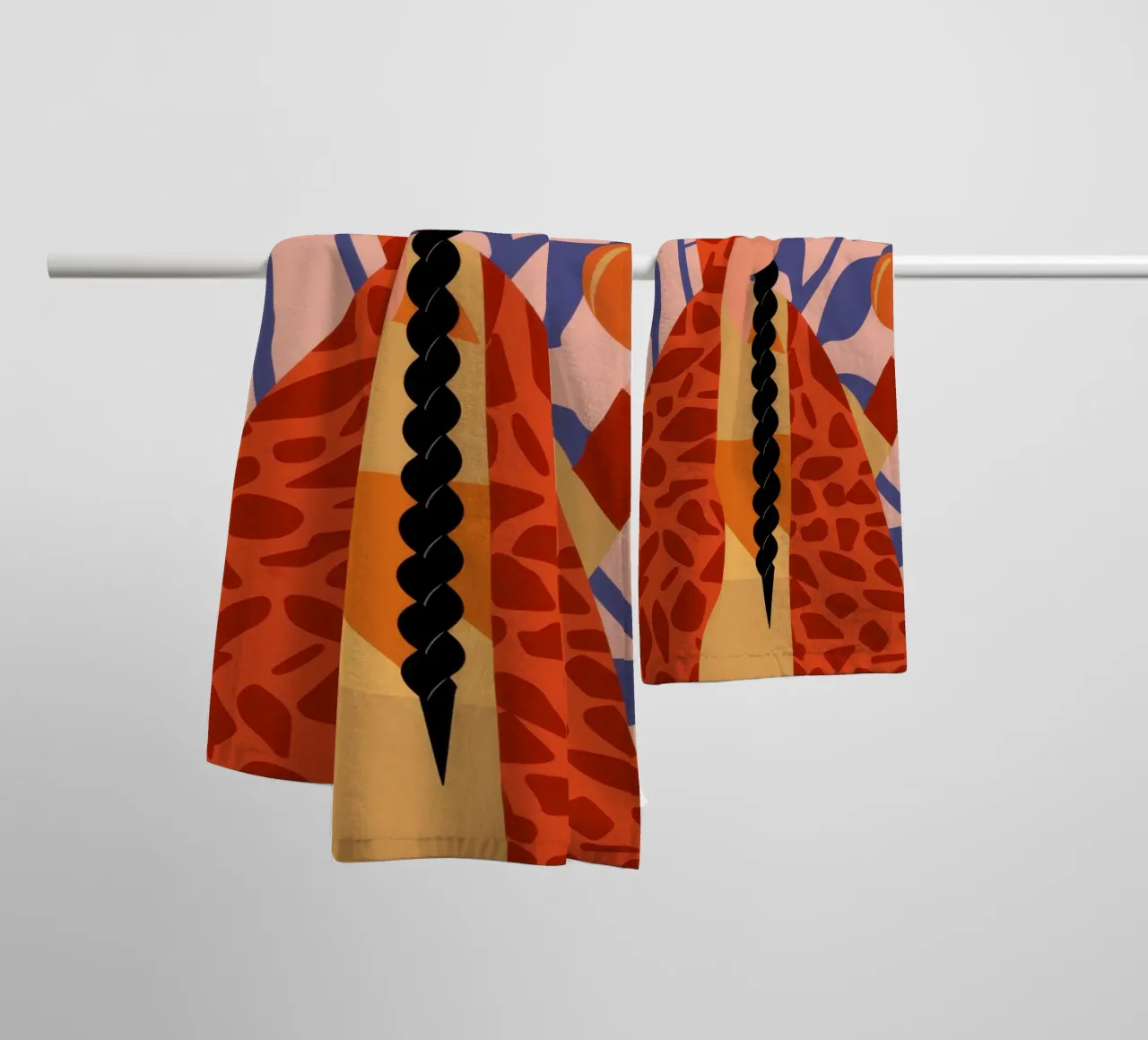 Giraffe Flora Fusion asciugamano da bagno da Rain Balance