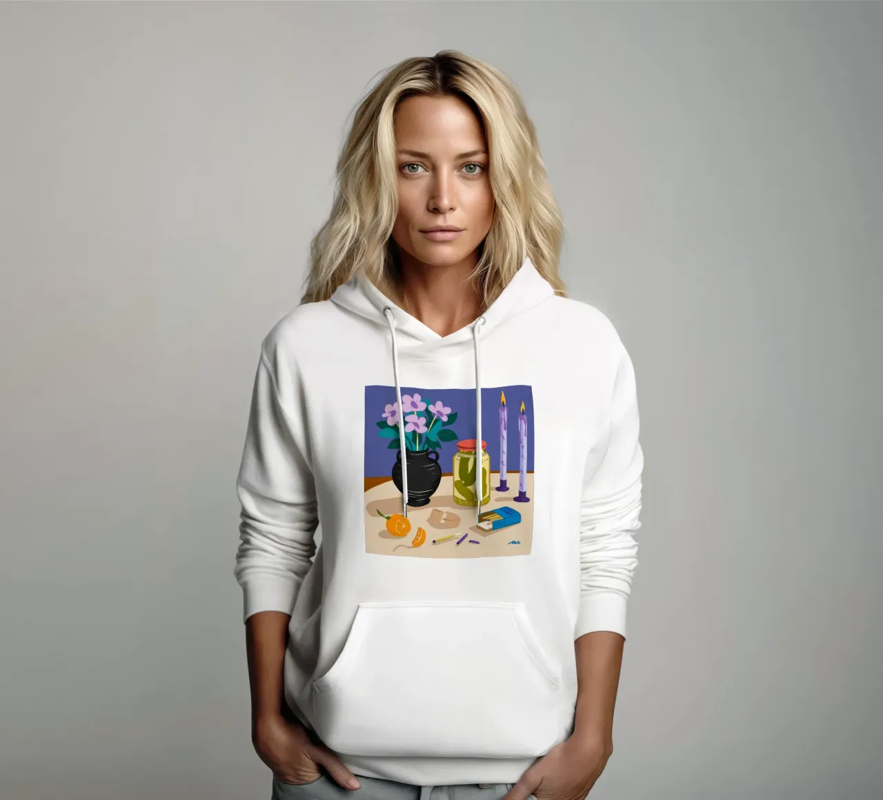 Midnight Table Narrative hoodie by Mythy Brush