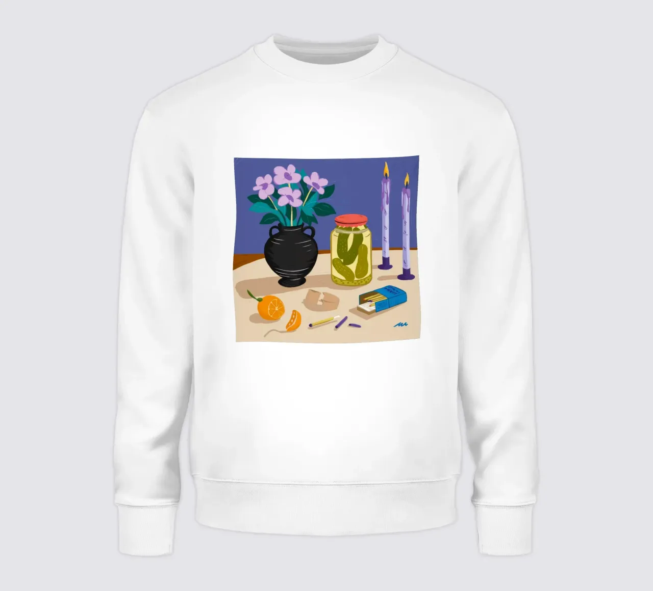 Midnight Table Narrative sweatshirt by Mythy Brush