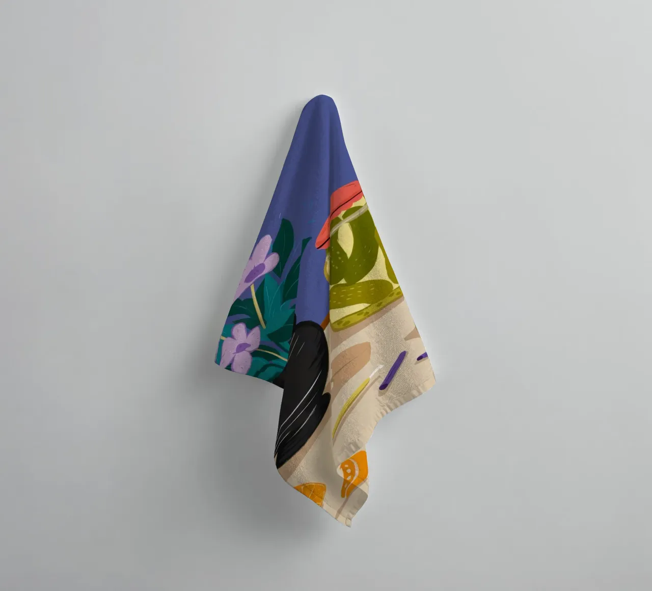 Midnight Table Narrative towel by Mythy Brush