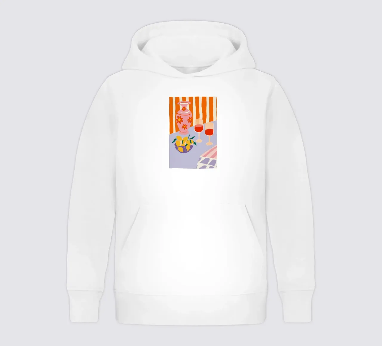 Vino limone a righe felpa bambino con cappuccio da Giant Foxs