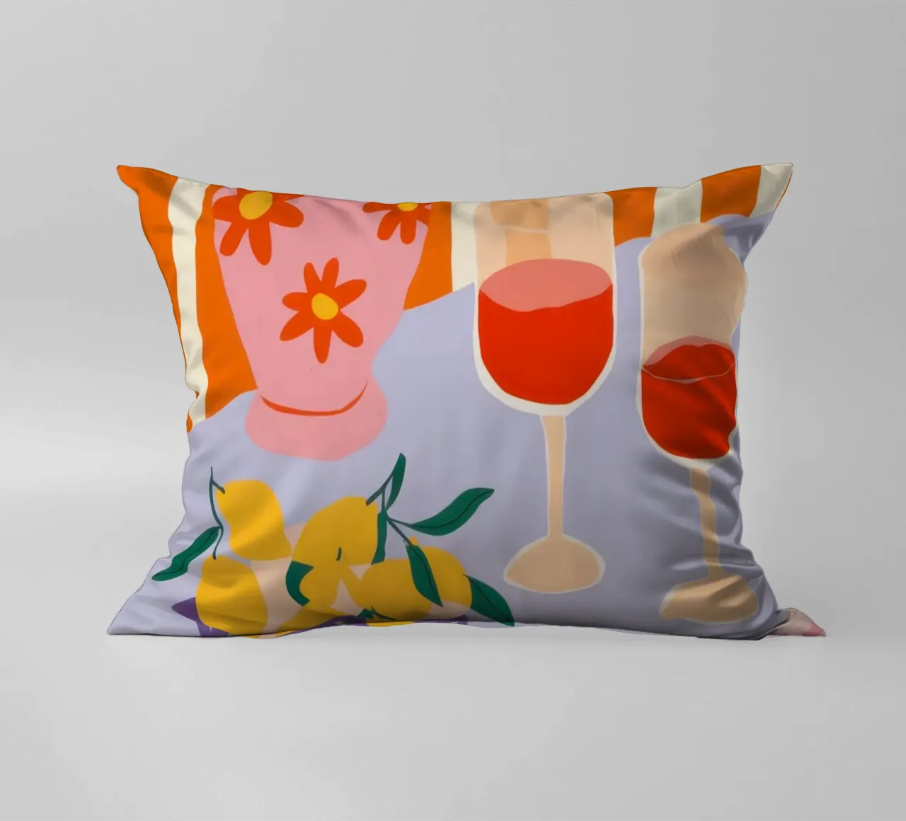 Vino limone a righe cuscino da Giant Foxs