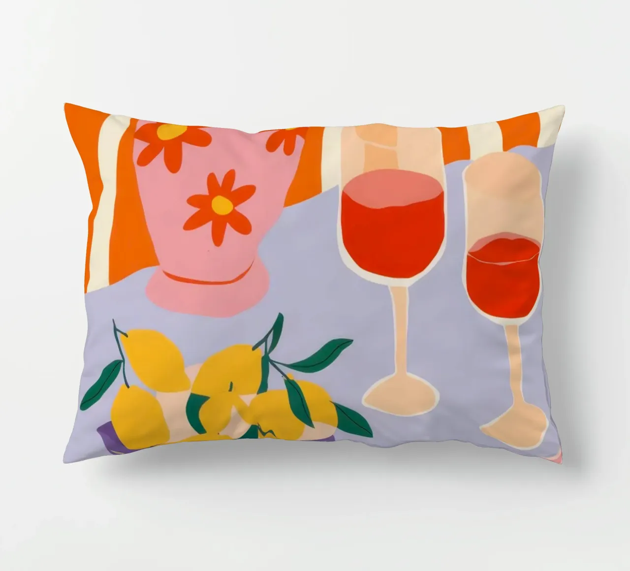 Vino limone a righe cuscino da Giant Foxs