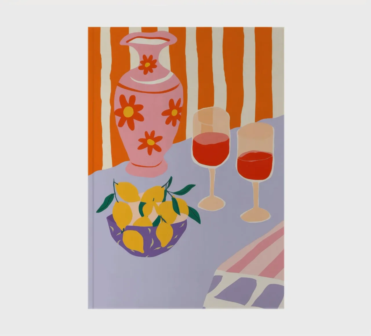 Striped Lemon Wine notebook by Giant Foxs