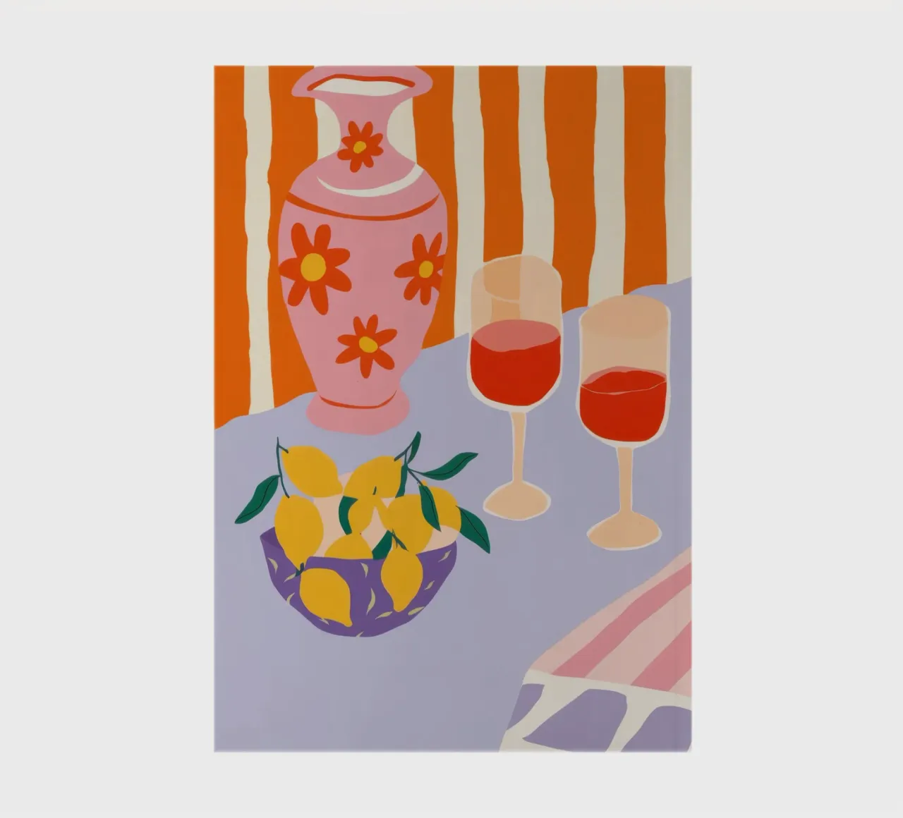 Striped Lemon Wine notebook by Giant Foxs
