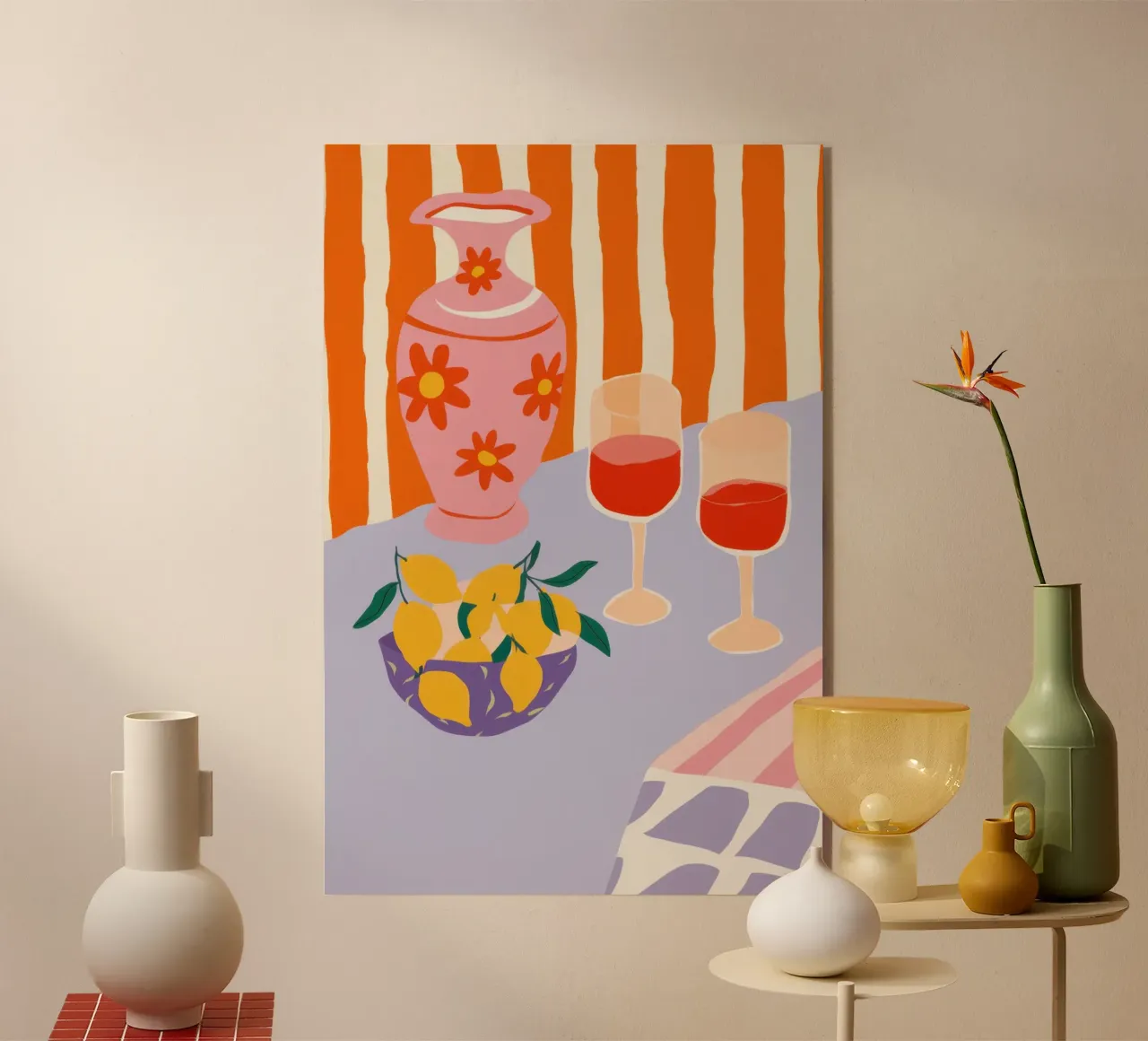Vino limone a righe plexiglass da Giant Foxs