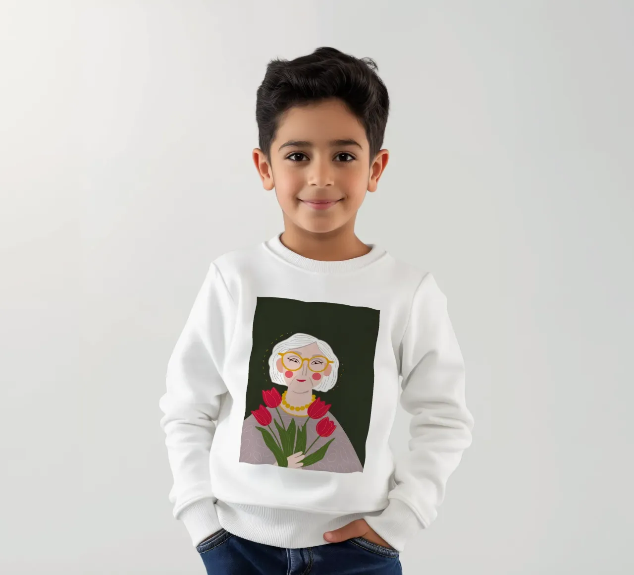 Grazioso abbraccio di tulipani felpa bambino da Rain Balance