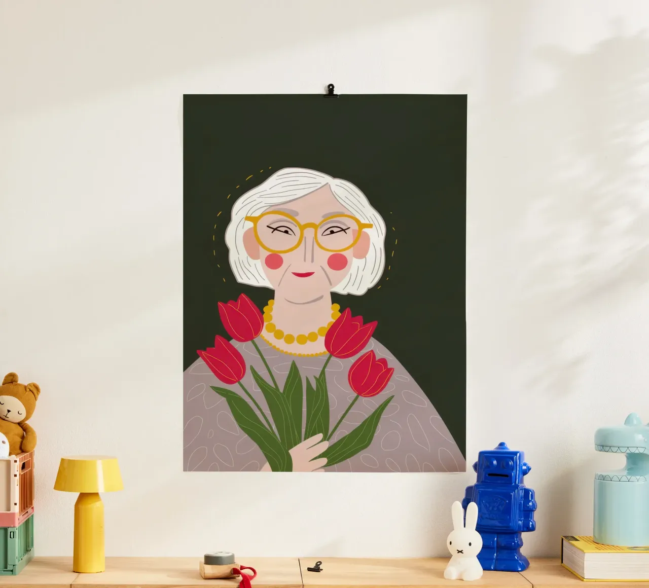Sierlijke omhelzing van tulp hahnemühle van Rain Balance