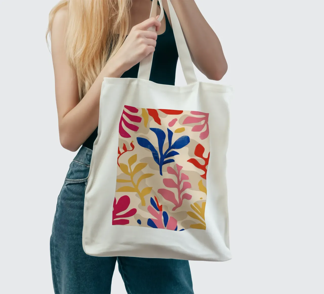 Modello Foliole Rhythm borsa in juta da Ink Pulse